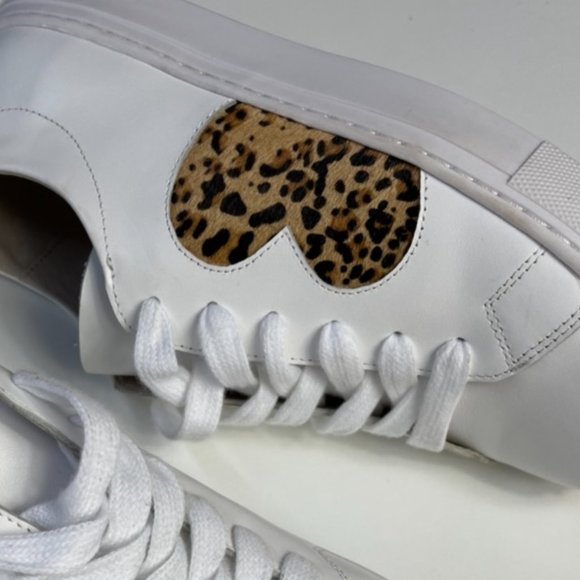 Walnut Melbourne Heart pony fur leather Sneaker - Picture 4 of 5